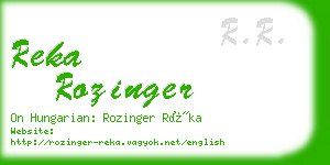 reka rozinger business card